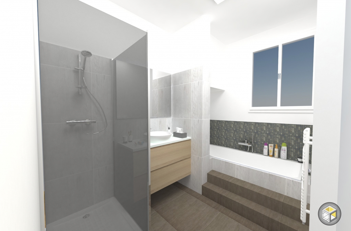 visuel 3d salle de bain travaux rénovation